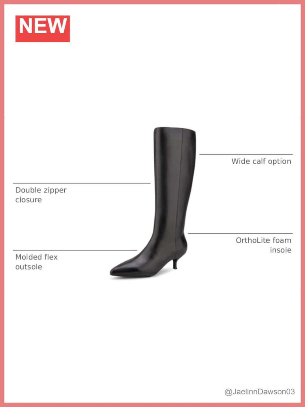 Aerosoles Loano Knee High Equestrian Boots Leather Kitten Heel Zip - Picture 2 of 6